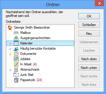 Dialogfeld "Ordner"