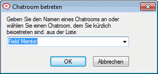 Dialogfeld „Chatroom betreten“