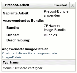 Abschnitt "Preboot-Arbeit" mit Option "Erweitert"