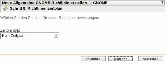 Seite "Richtlinienzeitplan"