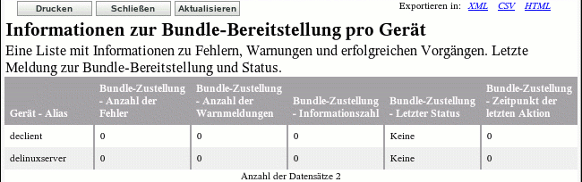 Berichterstellungsseite