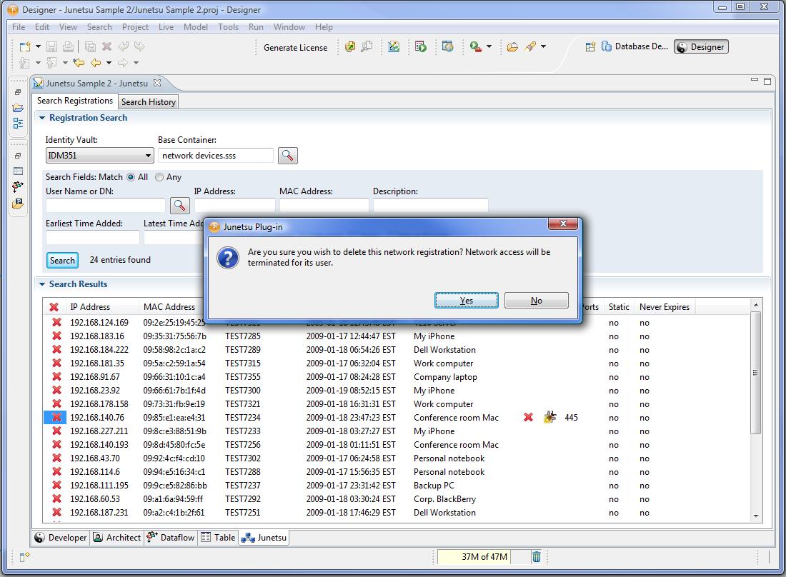 Junetsu Delete Registration