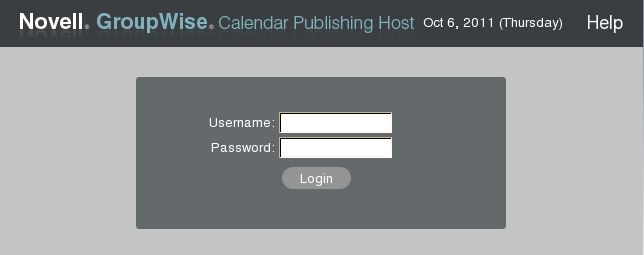 Calendar Publishing Host Administration Web console