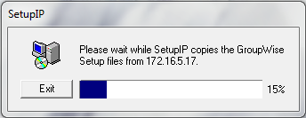 SetupIP progress window