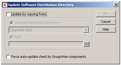 Update Software Distribution Directory dialog box