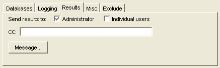 Results Tab in the Mailbox/Library Maintenance Dialog Box
