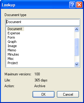 Lookup Dialog Box