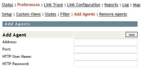 Add Agents page