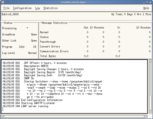 Internet Agent console