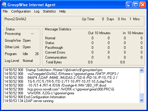 Internet Agent console