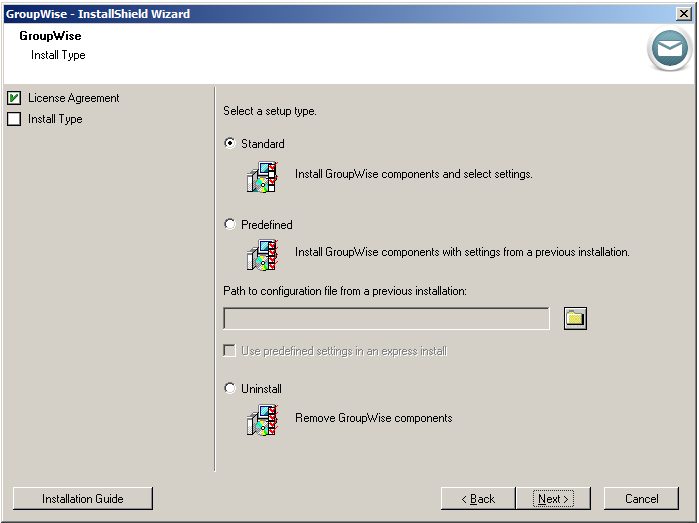 Installation Type page