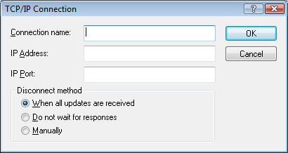 TCP/IP Connection dialog box