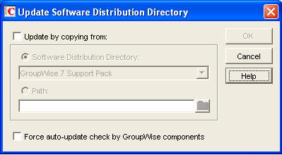 Update Software Distribution Directory dialog box