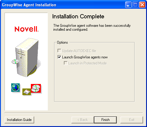 Installation Complete page