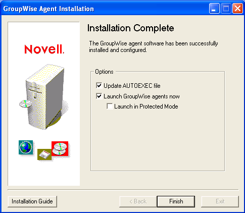 Installation Complete page