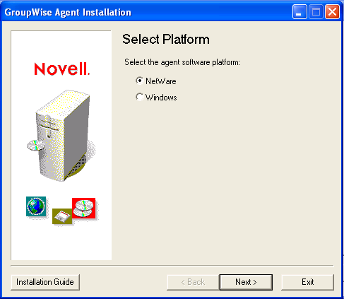 Select Platform page