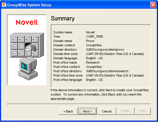 Summary page
