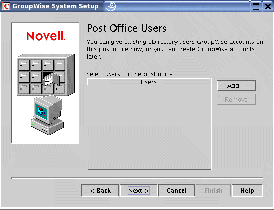 Post Office Users page