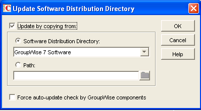 Update Software Distribution Directory dialog box