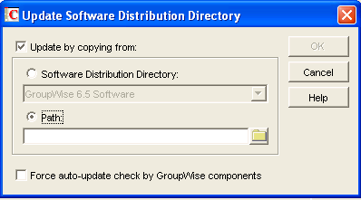 Update Software Distribution Directory dialog box