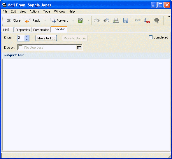 Checklist tab