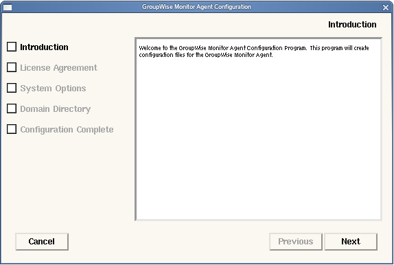 Monitor configuration page