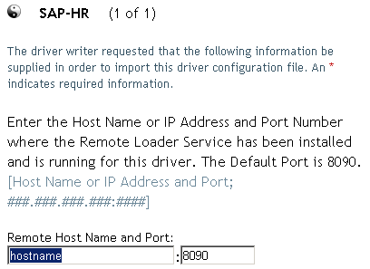 Remote Host Name and Port