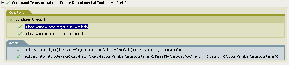 Command Transformation - Create Department Container Part 2
