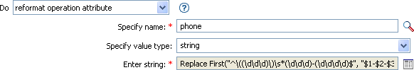 Reformat operation attribute