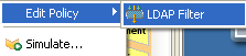 Filter additional options in the Policy Flow view