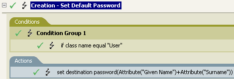 Creation - Set Default Password