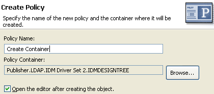 Create Policy Wizard
