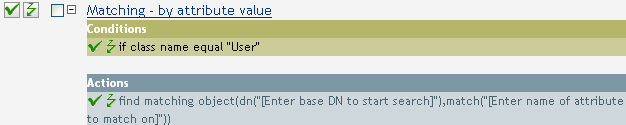 Matching - by attribute value