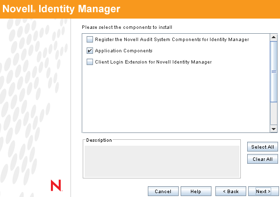 The Application Components Check Box