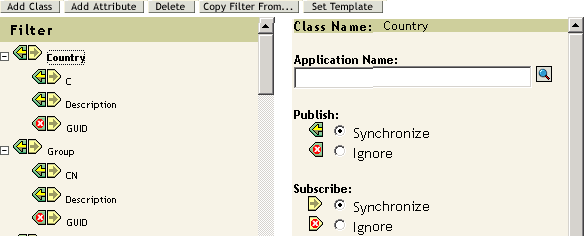 Options in the drivers' filter