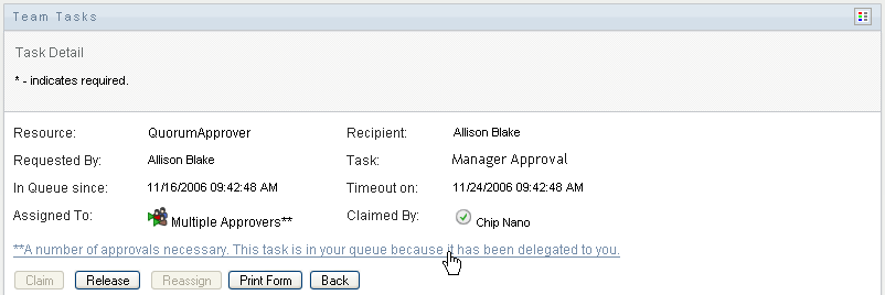 Task Detail form continued