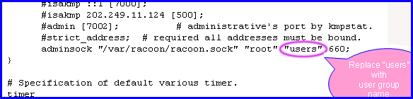 Editing racoon.conf