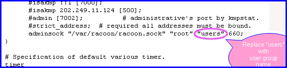 Editing racoon.conf
