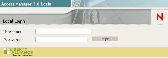 Default login page