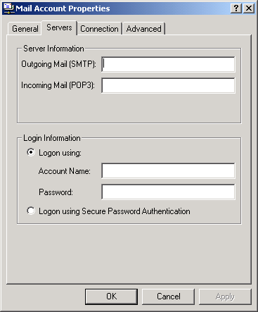 E-Mail Server information