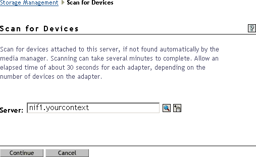 Sample Scan Devices Page
