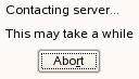 contacting server