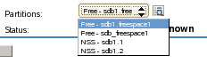 Sample Partitions List from Device Details