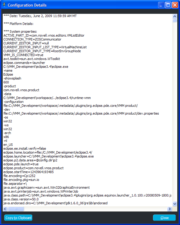 Configuration Details Dialog Box