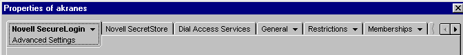 The Advanced Settings option for SecureLogin