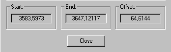 Nslfinder's Offset text box