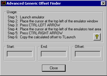 Nslfinder's only window