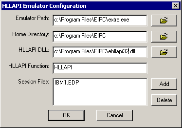 The Terminal Launcher configuration dialog box