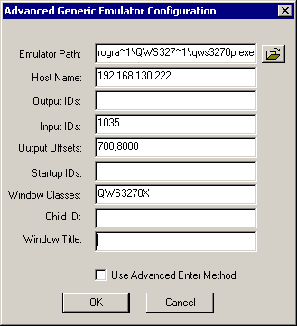 The Terminal Launcher configuration dialog box