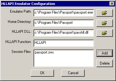 The Terminal Launcher configuration dialog box